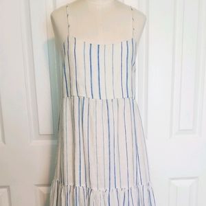 Madewell Cami Tier Midi Dress in Stripe